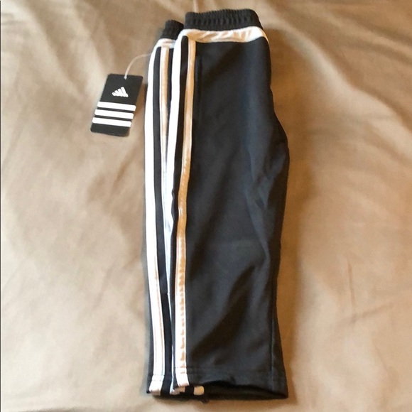 Adidas children’s athletic pants Black/gray stripe - Picture 2 of 5
